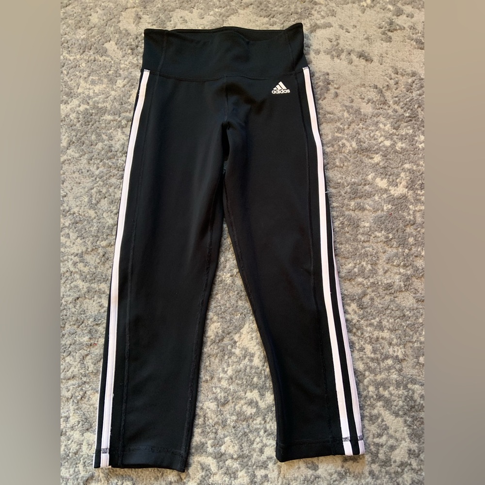 Adidas Climalite Classic Cropped 3-Stripe Leggings